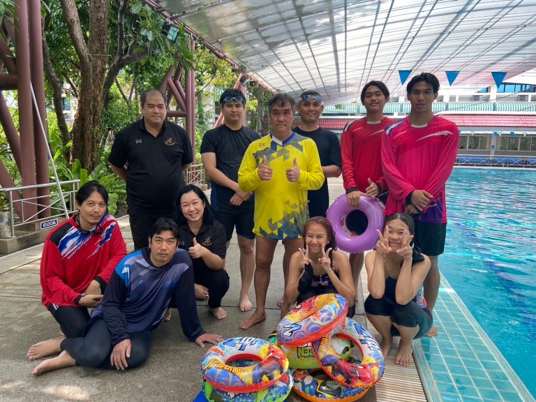 โครงการศูนย์บริหารกายเพื่อสุขภาพ ม.สวนดุสิต จัดกิจกรรมอบรมพัฒนาทักษะของบุคลากรตามความเชี่ยวชาญในสายอาชีพ หัวข้อ การพัฒนาเทคนิคการสอนว่ายน้ำ และการช่วยเหลือคนตกน้ำเบื้องต้น