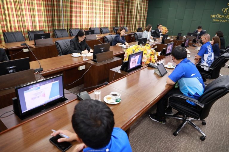 โครงการศูนย์บริหารกายเพื่อสุขภาพ สำนักกิจการพิเศษ ม.สวนดุสิต ประชุมเตรียมความพร้อมการจัดพิธีเปิดฟิตเนสเซ็นเตอร์