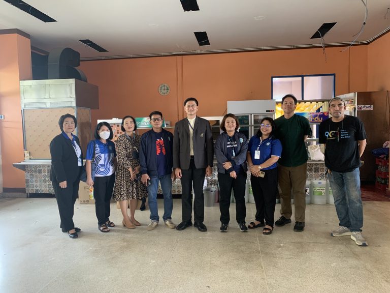 สำนักกิจการพิเศษ ม.สวนดุสิต ตรวจเยี่ยมการดำเนินงานโครงการอาหารกลางวัน 1 (หอพักนักศึกษา และครัวสวนดุสิต) ศูนย์ฯ นครนายก