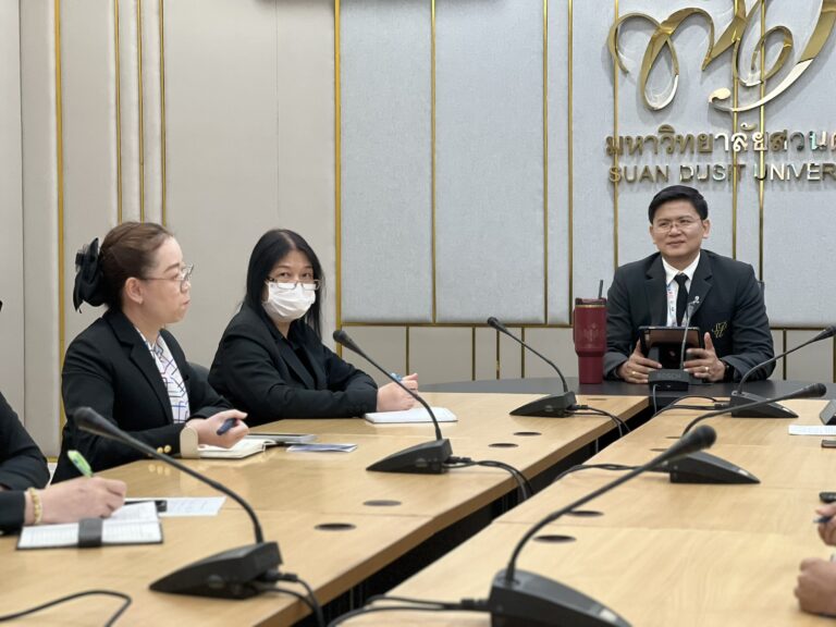 สำนักกิจการพิเศษ ม.สวนดุสิต จัดประชุมหารือการดำเนินงานด้านงาน เงิน คน ของโรงแรมสวนดุสิต เพลส